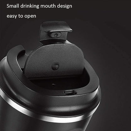 12OZ Travel Coffee Mug, Double Walled Stainless Steel Insulated Vacuum Coffee Tumbler, Thermal Cup with Lid, for Hot and Cold Drinks