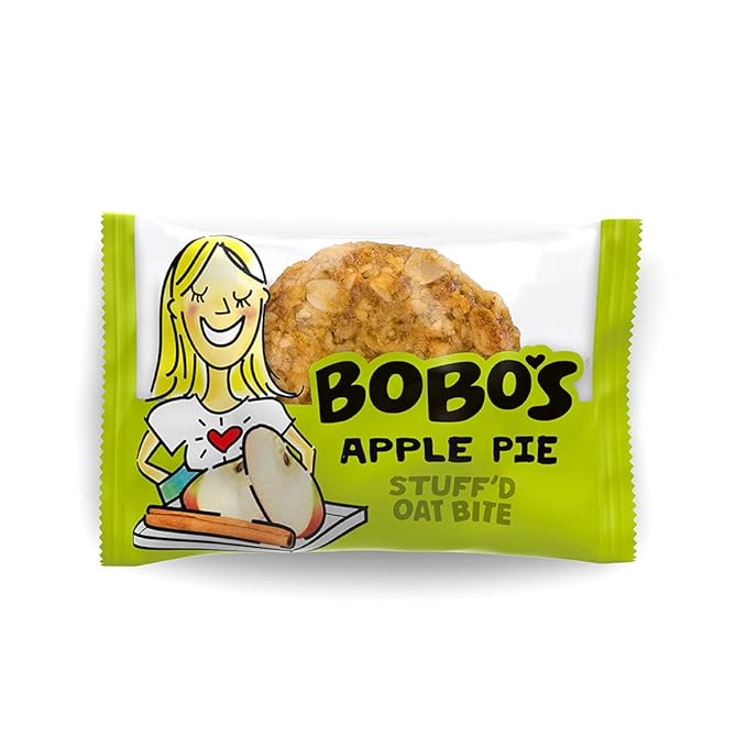 Bobo's Oat Bites Stuff'd Variety Pack (Strawberry, Original Chocolate Chip, and Apple Pie), Pack of 30 (1.3 oz Bites), Gluten Free Whole Grain Rolled Oats