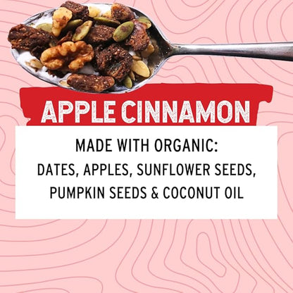 Wildway Keto Granola | Apple Cinnamon | Grain-Free, Certified Gluten-Free Cereal | Vegan, Low Carb | No Sugar Added | Paleo-Friendly | Non-GMO Fruit & Nut Clusters | Nutrient-Rich Snack | 8 oz, 3 Pack