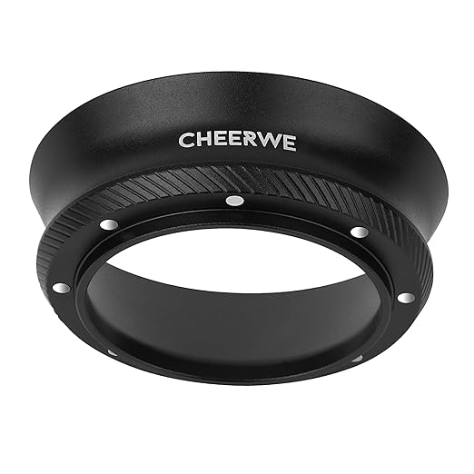 51mm Magnetic Espresso Dosing Funnel, Espresso Coffee Dosing Ring, 25mm Anodized Aluminum Dosing Funnel with 8 Magnets Compatible with 51mm Portafilter