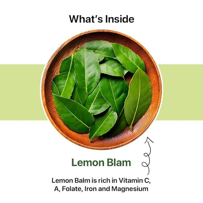 BLUE TEA - Lemon Balm Tea - 30 Count - Pyramid Plant Based Tea Bag | RELIEVES STRESS - IMPROVES DIGESTION | Reduces Bloating | Refreshing Citrus Flavour - Leaf Based - Caffeine Free | Tin Pack