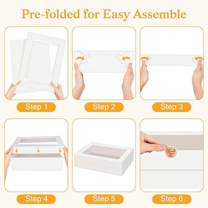 15 PCS Sheet Cake Boxes, 19x14x4 Rectangle Cake Box, Half Sheet Cake Box, White Baking Boxes, Large Bakery Boxes, Cajas Para Pasteles, 19x14 Cake Boxes for Birthday, Wedding, Party, Business