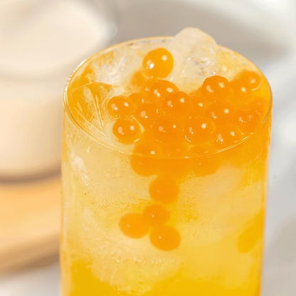 Tea Zone [1 Pound] Passion Fruit Popping Pearls, Bursting Pearls for Teas, Shakes, Smoothies, Dessert Toppings