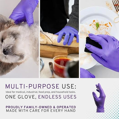 SafeWay Nitrile Gloves, 4000 Ct, X-Large, Powder-Free, Latex-Free, All-Purpose, Professional Disposable Gloves with Textured Fingertips for Medical Use, Food Prep, Cleaning, Tattoo & More
