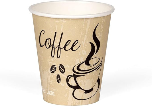 Smygoods Disposable Coffee Cups, To Go Paper Hot Cups, Classic Design (6 OZ, 100 Count) For Hot Beverages, Coffee, Tea, Espresso, Cocoa - Vasos Para Cafe