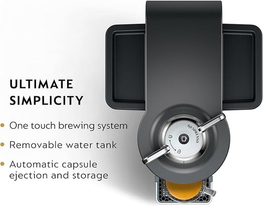 Nespresso Vertuo Coffee and Espresso Maker by De'Longhi, Graphite Metal