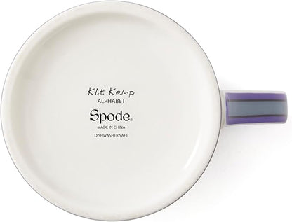 Spode Kit Kemp 12oz Mug in Fine China, B Initial - Custom Coffee Cup for Hot Beverages, Personalized Gift Idea for Her, Him, Friends, Coffee Lovers - Stylish Letter Mug for Daily Use, Dishwasher Safe