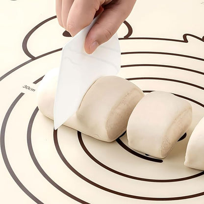 Little Bear Pastry Mat Set:Silicone Pastry Mat with Cake Scraper Rolling Pin Pastry Brush for Baking (standard, count, 4)