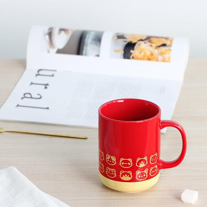 Cat coffee mug-16oz Ceramic Coffee Mugs for Women and Men-Cat gifts for cat lovers-Cute Coffee and Tea Mug-Red