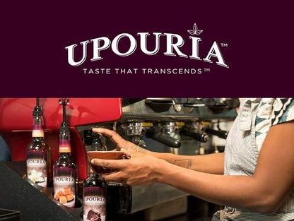 Upouria Butter Pecan Coffee Syrup Flavoring, 100% Vegan, Gluten-Free, Kosher, 750 mL Bottle (Pack of 2) with Coffee Syrup Pump