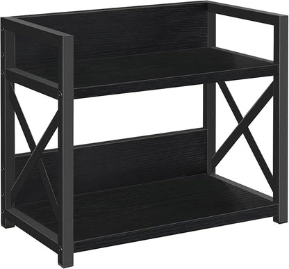 YINMIT Countertop Shelf Organizer,Coffee Bar Accessories,Spice Rack,Coffee Counter Shelf,2 Tier Coffee Organizer Station for Mugs,Cups,Cream,Syrup (Black, Small)