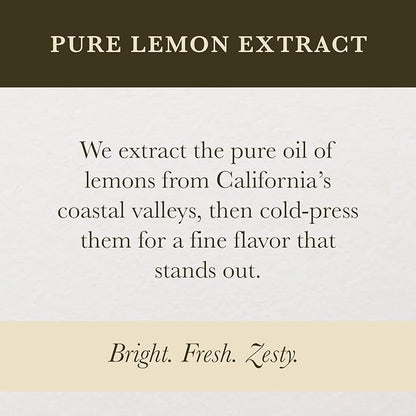 Cook's Pure Lemon Extract, Premium Quality, Cold Pressed Lemon, Sugar Free, Gluten Free, Allergen Free,16 oz