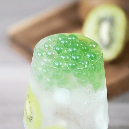 Tea Zone [1 Pound] Kiwi Popping Pearls, Bursting Pearls for Teas, Shakes, Smoothies, Dessert Toppings