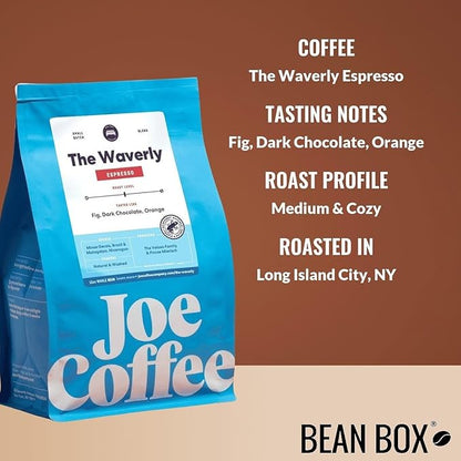 The Waverly Espresso - Roasted by Joe Coffee Company - Whole Bean Coffee - 6 Ounce Bag