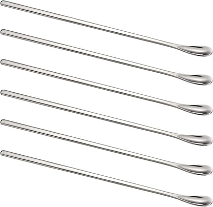 Stainless Steel Cocktail Stir Sticks with Long Handle of 6 Pieces for Coffee & Tea Drinks