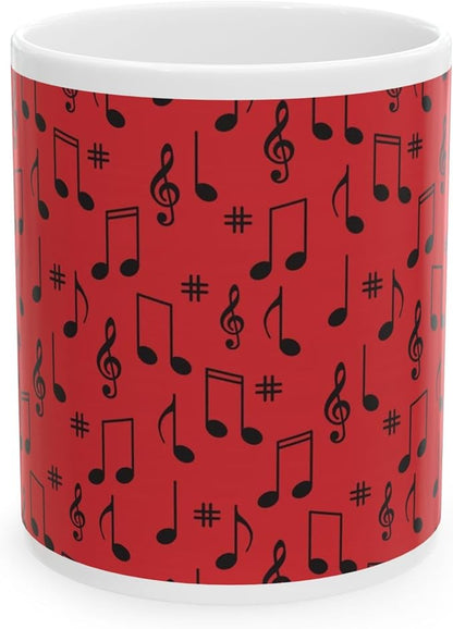 11 OZ Novelty Coffee Mugs - Christmas Gift (Music Theme)