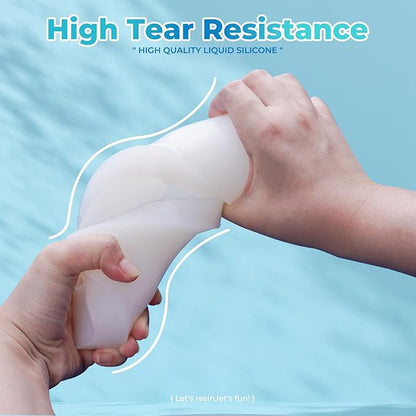 LET'S RESIN Silicone Mold Making Kit Liquid Silicone Rubber 140oz/1 Gallon Translucent Clear Mold Making Silicone-Mixing Ratio 1:1-Molding Silicone for Resin Molds,Silicone Molds Maker DIY Making