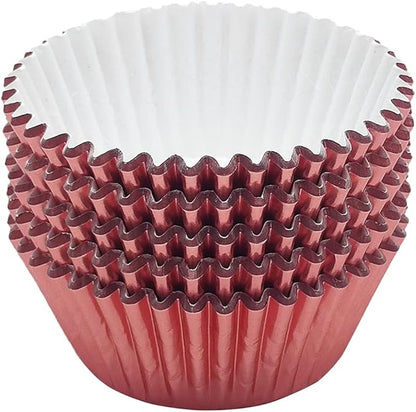 Standard Rose Gold Foil Cupcake Liners Muffin Baking Cups for Party and More, 100-Count