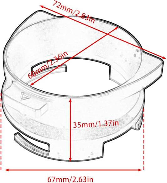 Espresso Dosing Funnel Compatible with Breville/Sage 54mm Portafilter, Aluminum Alloy, Silver