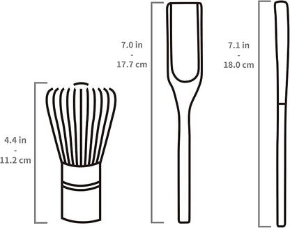 TEANAGOO Matcha Whisk Set, Bamboo Matcha Whisk (Chasen), 3 Pcs Traditional Starter Matcha Set, Scoop (Chashaku) Tea Spoon, Matcha Accessory, Bamboo Whisk For Matcha Tea (100prongs)