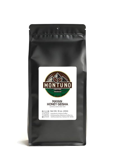 Mayan Honey Geisha Coffee, Single Origin Guatemala, High Altitude 4000ft, Wine-Like Profile (Espresso), 1 Lb