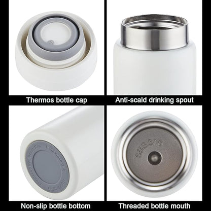 Mini Thermos Cute Water Bottle - 7 oz Tiny Insulated Vacuum 18/10 Stainless Steel Small Flask - Leak Proof & Spill Proof & Keeps Cold and Hot for Drink, Coffee, Tea-6PC