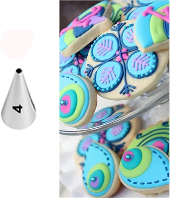 Cake Decorating Set, 7 Pieces Stainless Steel Icing Piping Nozzles Tips Kit - Christmas Holiday Birthday Anniversary Wedding Cupcakes Cakes Cookies Dessert Candy Pastry DIY Making Tools #6