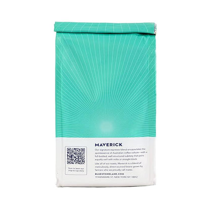 Bluestone Lane Ground Coffee, Maverick Espresso Blend, Medium Roast, 12 Ounce Bag