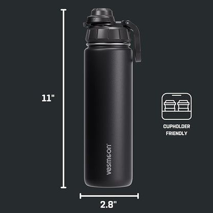 Vessence Tea Infuser Bottle - 24 Oz Insulated Loose Leaf & Fruit Infuser Bottle | Leak Proof with FlowSip Lid