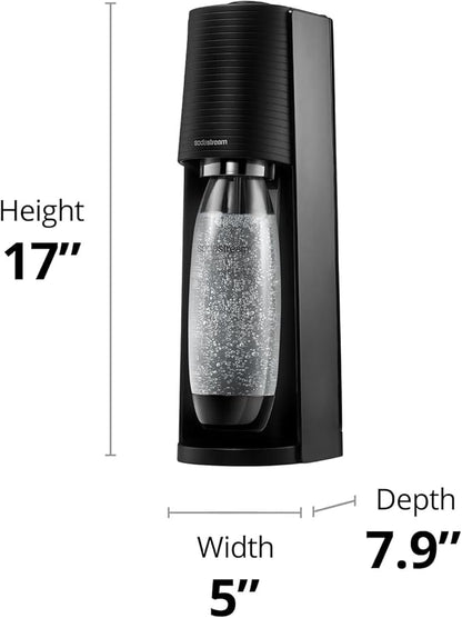 SodaStream Terra Sparkling Water Maker (Misty Blue) with CO2 and Dishwasher Safe Bottle