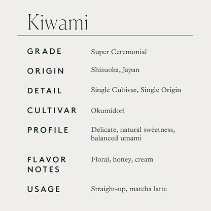 Matchaful - Kiwami - Single Origin, Super Ceremonial Matcha - Fine Green Tea Powder, Direct-Trade From Shizuoka, Japan - Balanced with Flavor Notes of Floral, Honey, and Cream - 100g Bag
