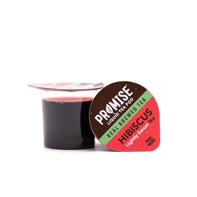 Promise Tea by Java House - Cold-Brewed Tea Concentrate Pods - Ethically Sourced - Hibiscus Lightly Sweet Tea - Pack of 48