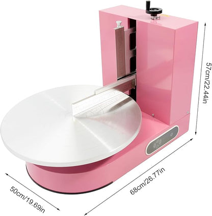 Electric Cake Decorating Machine Cream Coating Spreading Smooth Machine Surface Scraper for 4-16inch Cakes, 0-320RPM Adjustable Rotating Speed