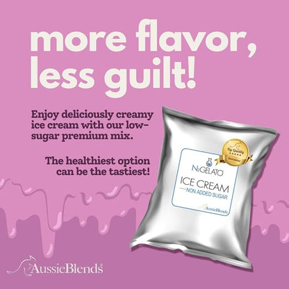 AussieBlends No Added Sugar Ice Cream Mix For Soft Serve, Milkshakes, Sundaes, and Frozen Desserts | Soft Serve Ice Cream Mix | 8-Pack, Imported