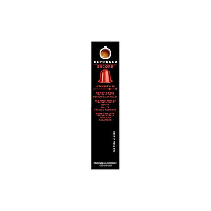 Segafredo Zanetti Espresso Capsules – Aluminum Pods for Nespresso Original Machines – Medium-Dark Roast Premium Espresso with a Rich Aroma – Balanced, Intensity 10 – Encore, 10 Count