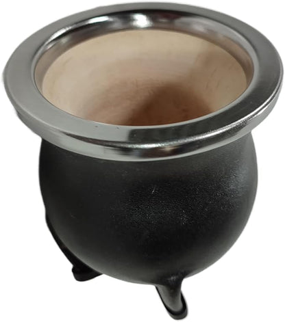 Handcrafted yerba mate gourd (mate cup) authentic calabash, leather wrapped, perfect for Argentinian or Uruguayan mate. Includes stainless steel bombilla for a true yerba mate experience (camionero)