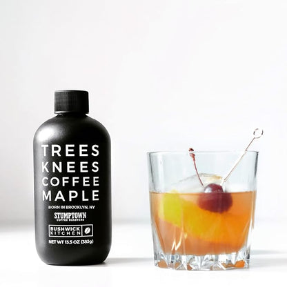 Trees Knees Maple Syrup Gift Set, Sweet Syrup Collection Includes Trio of Cinnamon, Butter Maple, and Coffee Flavored Syrups, Unique Gift Box for Foodies