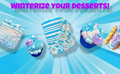 Sprinkles | Frozen in Sugar Sprinkle Mix | Blue Sprinkles | Confetti Sprinkles | Metallic Sprinkles | Snowflake Sprinkles | Cake Sprinkles (Pink purple blue)