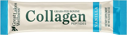 Great Lakes Wellness Collagen Peptides Powder for Skin, Hair, Nails, Joints & Digestion - Variety Flavors - Quick Dissolve Hydrolyzed, Non-GMO, Kosher - 12 Sticks