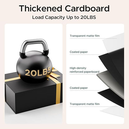 Large Black Gift Box with Lid: 2 Pack 13.5×10×5 Inches - Strong Magnetic Closure for Christmas Wedding Birthday Gifts – Perfect for Couples Friends Family