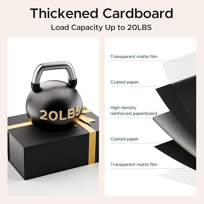 Large Black Gift Box with Lid: 5 Pack 13.5×10×5 Inches - Strong Magnetic Closure for Christmas Wedding Birthday Gifts – Perfect for Couples Friends Family
