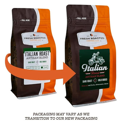 Fresh Roasted Coffee, Italian Roast, 5 lb (80 oz), Dark, Kosher, Ground