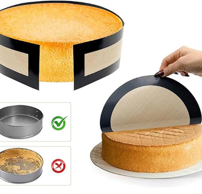 Silicone Baking Mat 9-Inch Nonstick & Reusable, Dishwasher/Oven Safe Cookie Sheet Protector for Cheesecakes, Cookies, Pizza, Bread, Macarons & Pastries (2 Set)