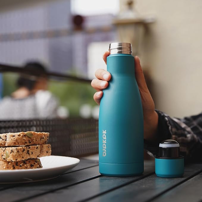 BJPKPK 25oz Insulated Water Bottle Double Wall Vacuum Insulated Stainless Steel Water Bottles for Spots Keep Cold and Hot,Macaron Green