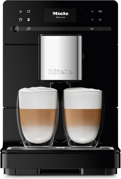Miele CM 5300 Automatic Bean-to-Cup Coffee Maker - With OneTouch for Two, AromaticSystem, Individual Profile Settings, and Cleaning Programs, in Obsidian Black