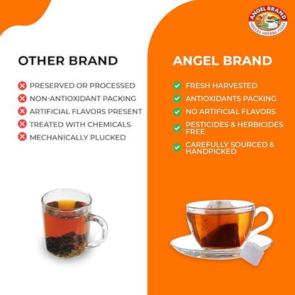 Angel Brand Soursop Tea Bags 25 – Pack 3 – Tea Bags for Health Benefits and Immune Support Famous in Jamaican Culture - Graviola Soursop Leaves gives Taste, Vitamins & Minerals