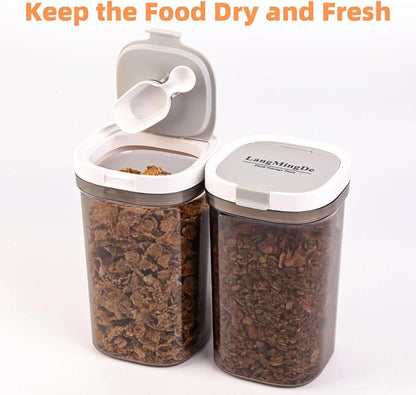 Airtight Food Storage Containers, 1.6 QT Coffee Canister Set with Magnetic Scoop, BPA Free, Ideal for Coffee, Spices, Herbs, Candy & Snacks, Keeps Freshness, Easy to Clean, 2 Pieces