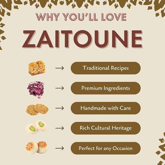 Zaitoune Ghraybeh Cookies - 1.1 lb | Luxurious Traditional Middle Eastern Pistachio Shortbreads Handcrafted in Turkey | Beautiful Reusable Gift Tin | Perfect for Dessert | Great Sharing Present