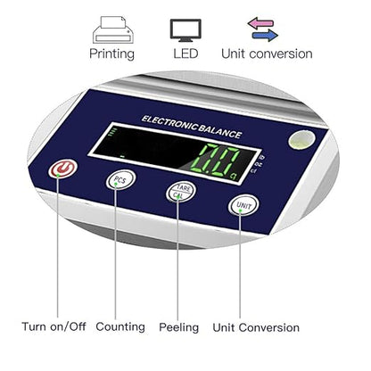High-Precision Laboratory Digital Analytical Balance Electronic Scales Industrial Scale (10kg/0.1g (Square Pan))