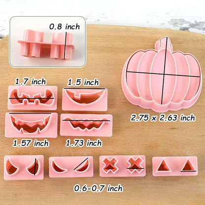 Mini Pumpkin Cookie Cutters, DIY 3d Halloween Raised Design Cookie Stamps, Cookie Cutter Set suitable for Frosting Decoration, Mini Gingerbread Pie Molds, Day of The Dead Decorations (Pumpkin)
